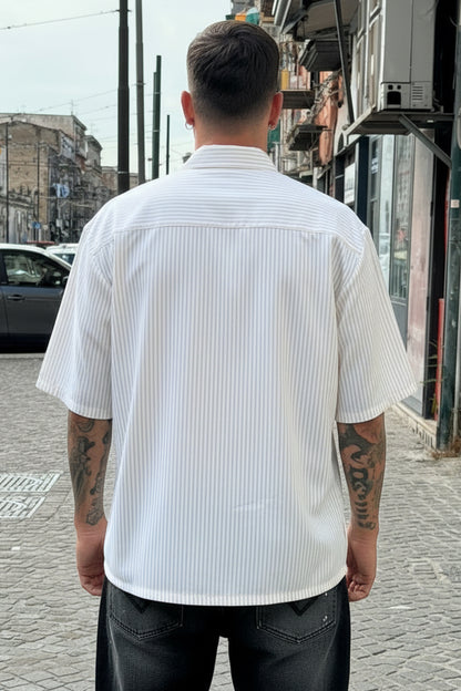 Camicia a righe gialle