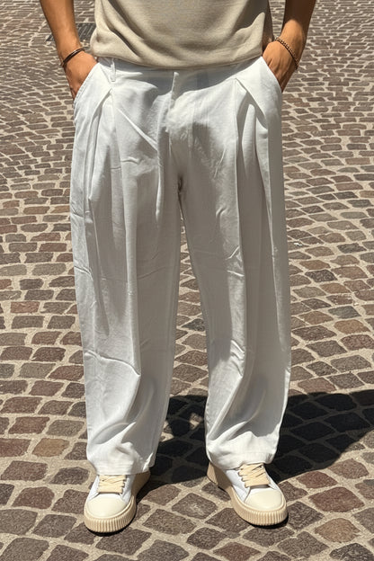 Pantalone baloon in lino