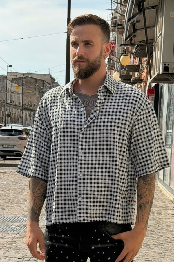 Camicia a quandri veolata